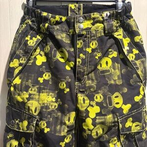 Paul Frank Yellow and Black Scull Snowpants